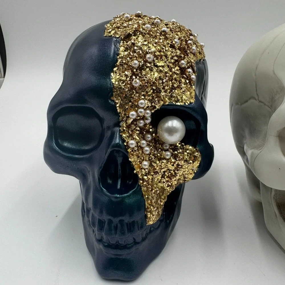 Target New Jeweled Halloween Skull Figurines Set Of 2